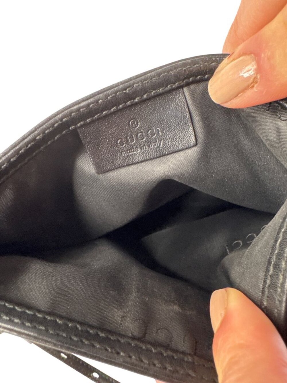 Gucci Black Leather Handbag With Adjustable Strap Made In Italy - Picture 4 of 7